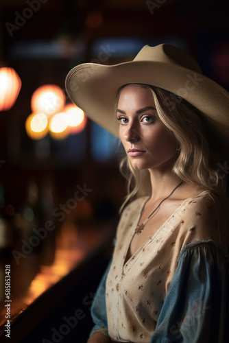 Stunning Kentucky Cowgirl: A Western Beauty, Generative AI