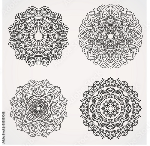 Photography Bundle flower Mandala with Ornaments