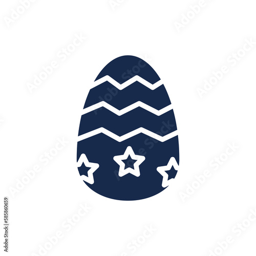 easter egg icon. Filled easter egg icon from happy easter collection. Glyph vector isolated on white background. Editable easter egg symbol can be used web and mobile