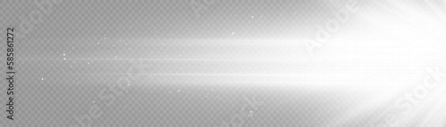 The spotlight shines on the stage. light from a lamp or spotlight. special effects on transparent background. Vector illustration