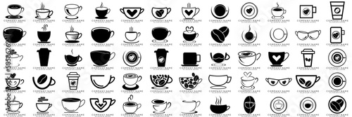 Coffee shop logo vintage vector set. Hipster and retro style. Perfect for your business design.