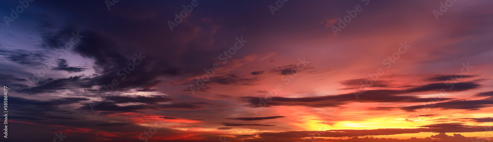 Dramatic twilight sky and clouds in the afternoon. Sky in twilight time. background image.