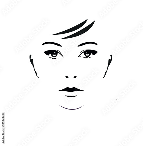 Silhouette of  Women face