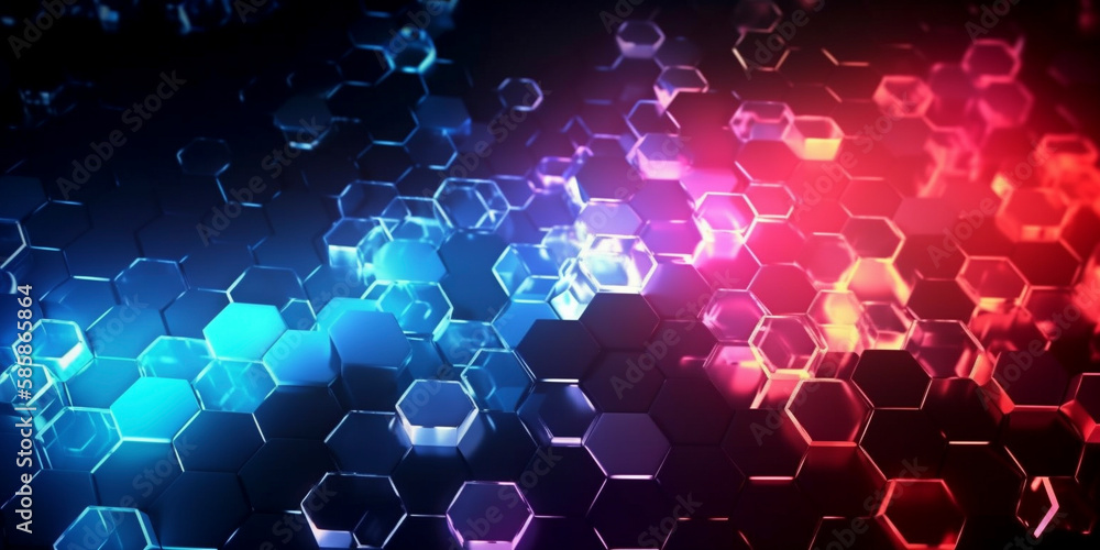 © MxCaptures - Wallpaper pattern with hexagons - Generative Ai © MxCaptures - Wallpaper pattern with hexagons - Generative Ai