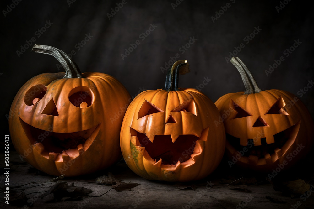Jack o lanterns. Holloween concept Jack o lanterns. Holloween concept
