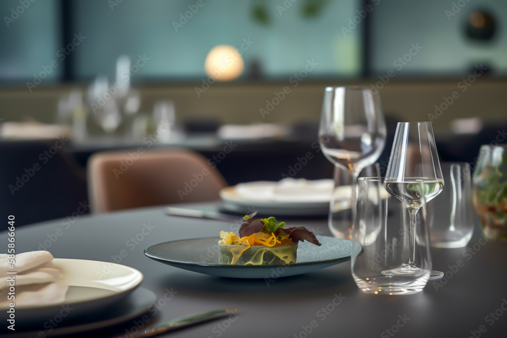 Gourmet restaurant background, generative ai Gourmet restaurant background, generative ai