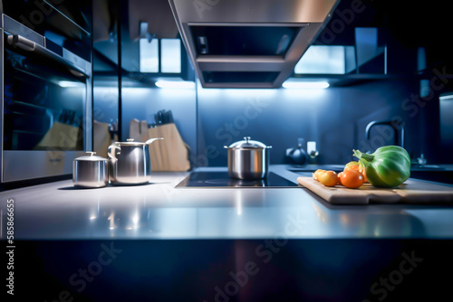 modern kitchen background  generative ai
