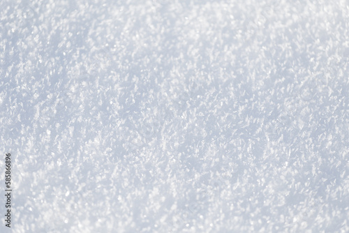 Closeup of a snow surface