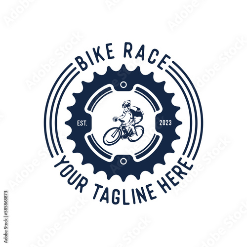 Bike race Vector logo design template © Shofyan