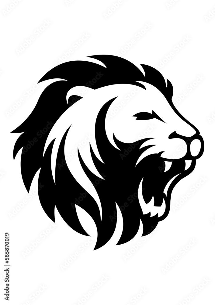 Löwe Kopf Silhouette Grafik