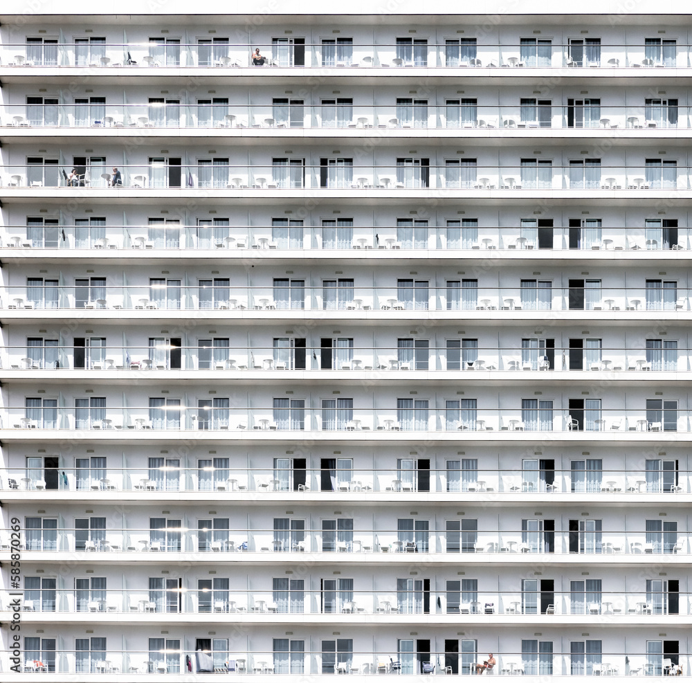 facade of an building with balconies