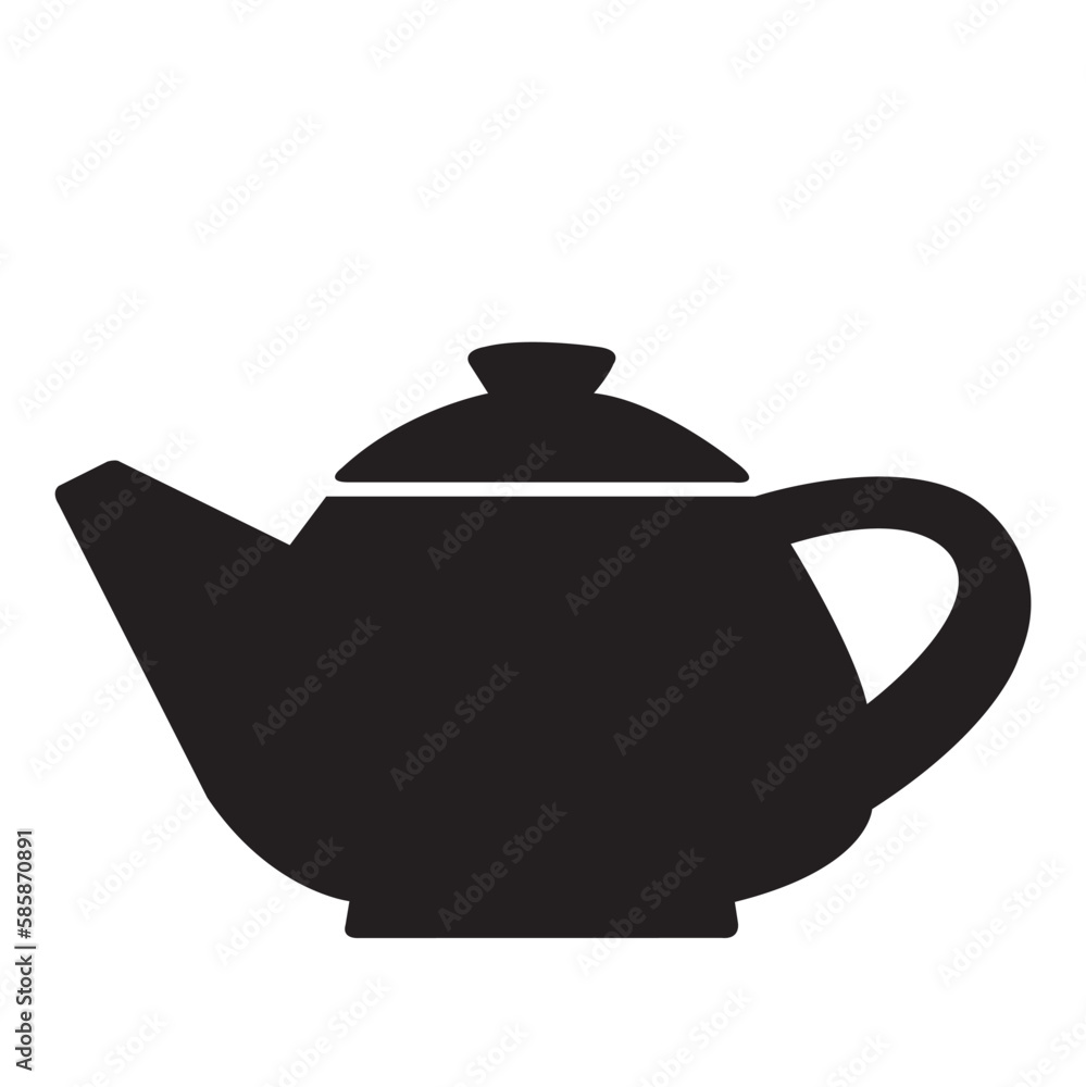 Icono de tetera y o cafetera. Vector Icono de tetera y o cafetera. Vector