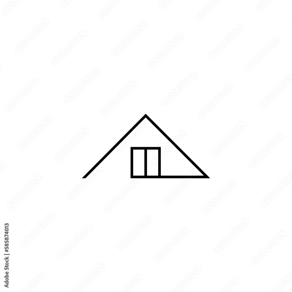 Roof of house, logo icon isolated on white background Roof of house, logo icon isolated on white background