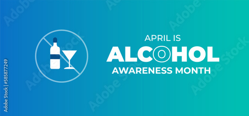 Alcohol Awareness Month background or banner design.