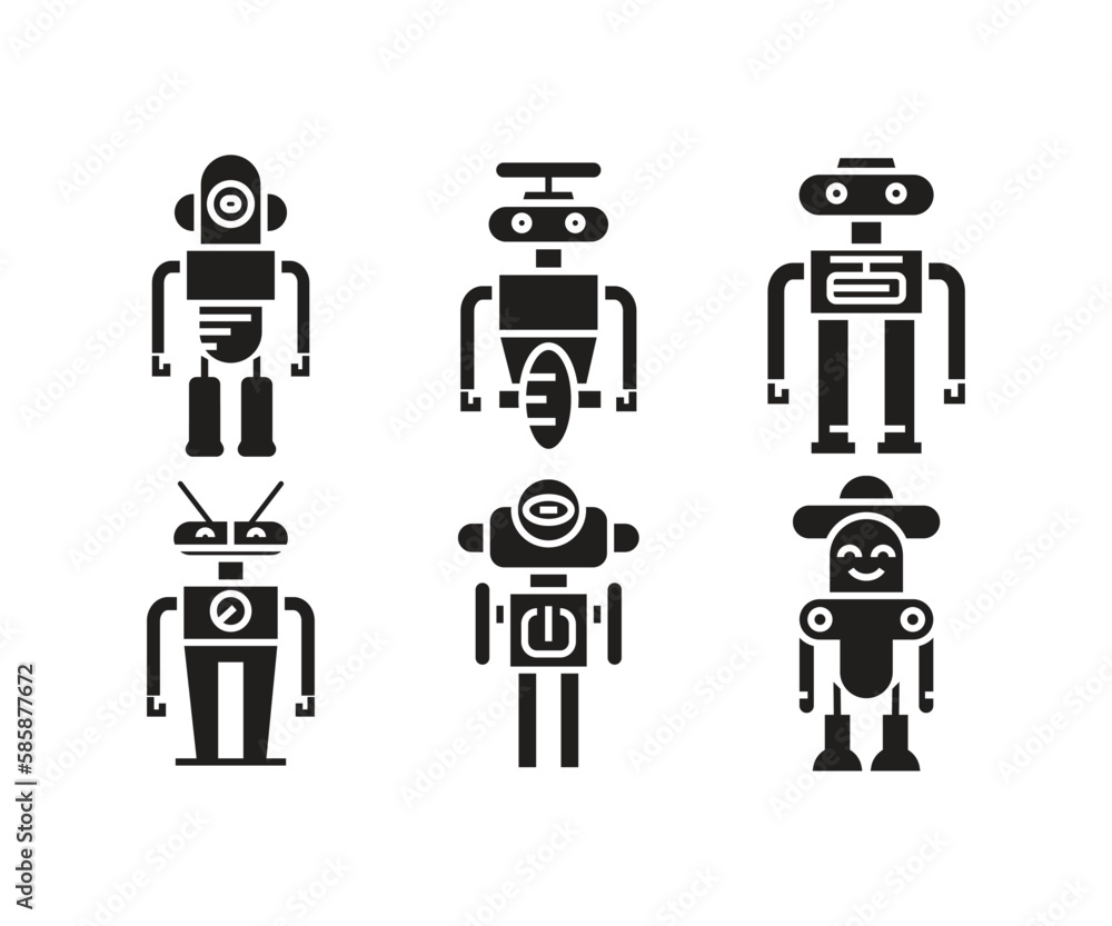 robot character avatars vector illustration robot character avatars vector illustration