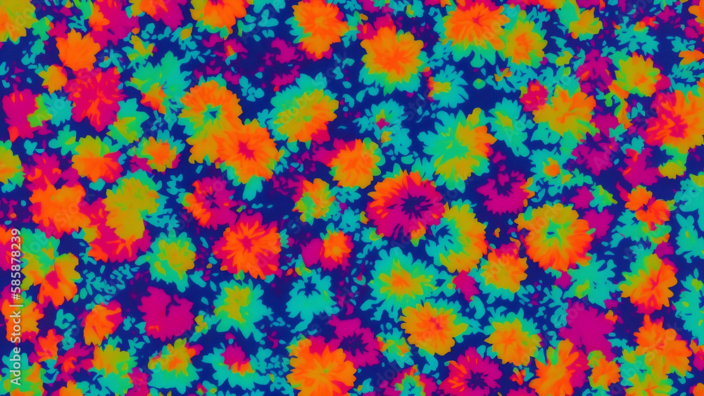 Abstract background with flowers. Generative AI