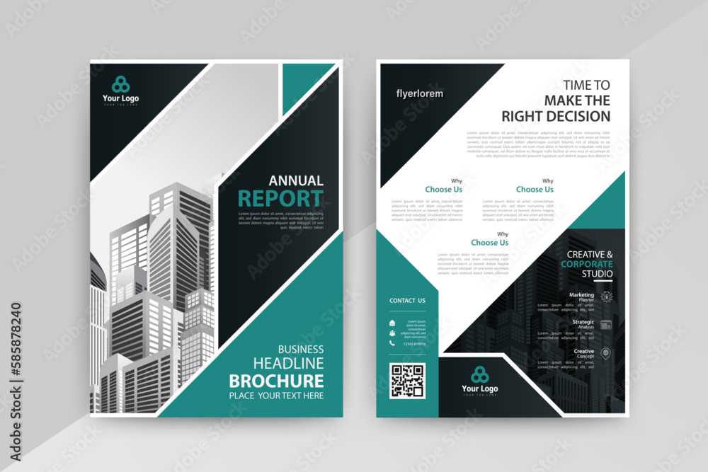 Business abstract vector template for Brochure, Flyer with Cyan and Black Color, Front and back. Business abstract vector template for Brochure, Flyer with Cyan and Black Color, Front and back.