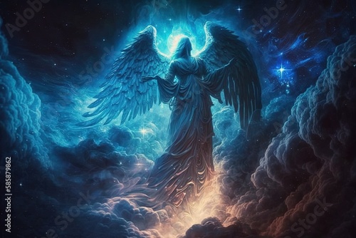 Guardian in Heaven: An Angelic Presence Amongst the Stars Generative AI