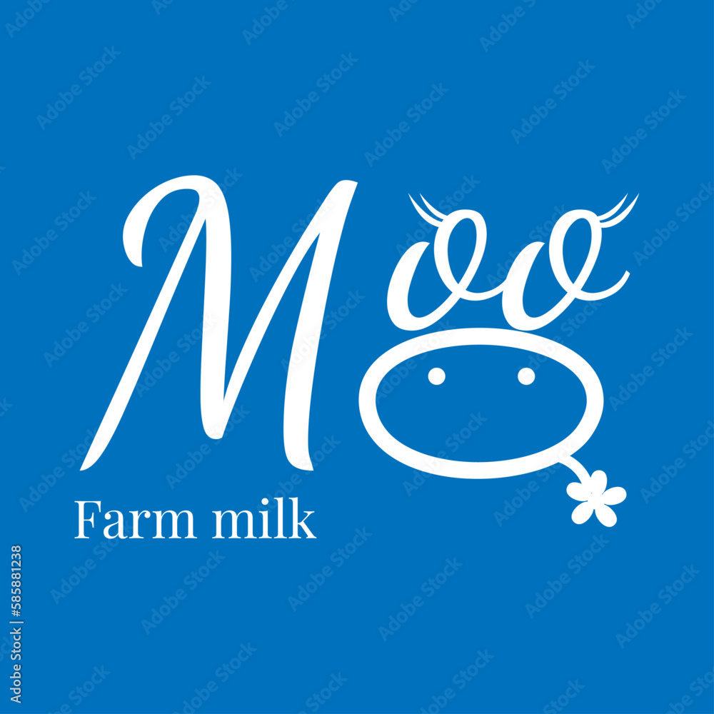 Vector illustration of fresh dairy milk logo, stamps for milky natural