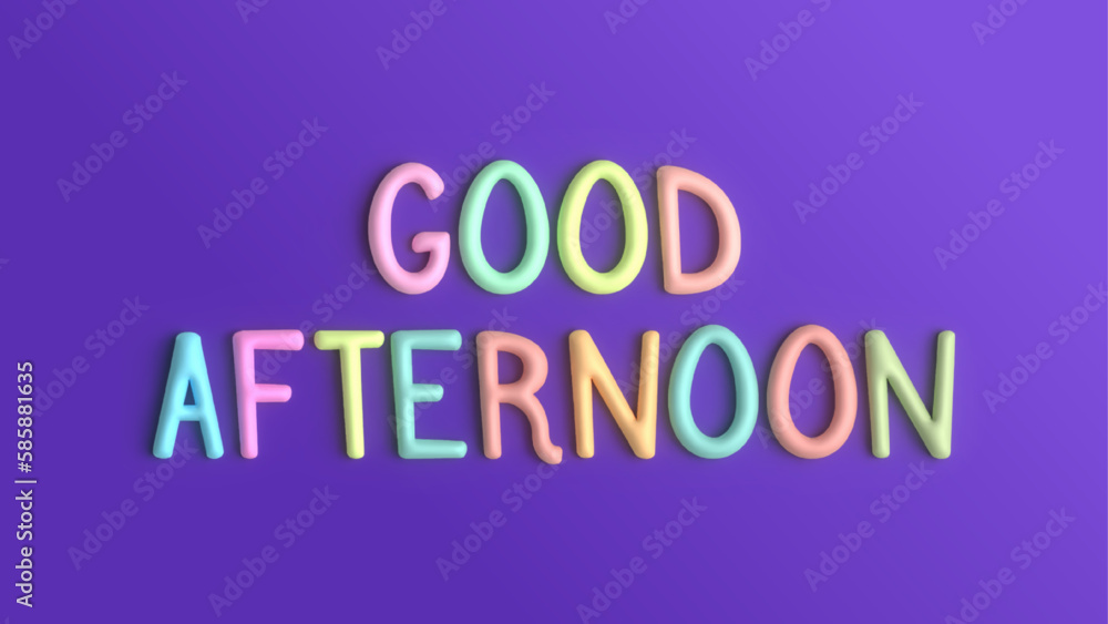 Good Afternoon Wallpaper - 3D Typography