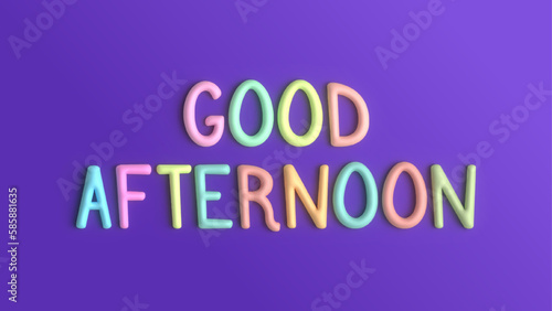 Good Afternoon Wallpaper - 3D Typography