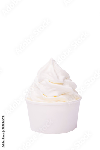 Frozen Yoghurt in einem Pappbecher