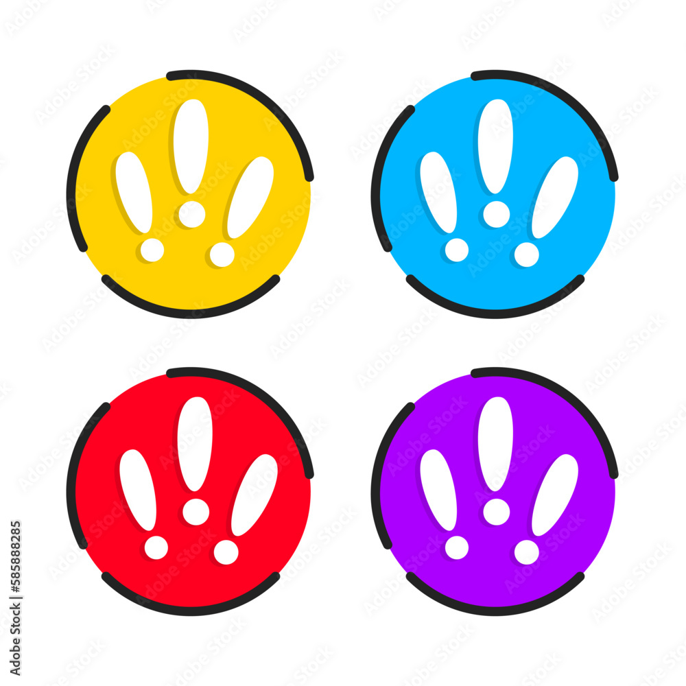 Exclamation mark symbol. Exclamation point icon. command mark buttons. command icon. Exclamation mark symbol. Exclamation point icon. command mark buttons. command icon.