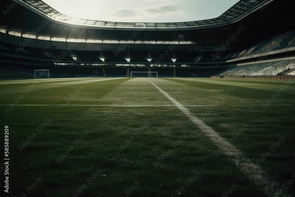 stadium lights in the night. Generative AI. stadium lights in the night. Generative AI.