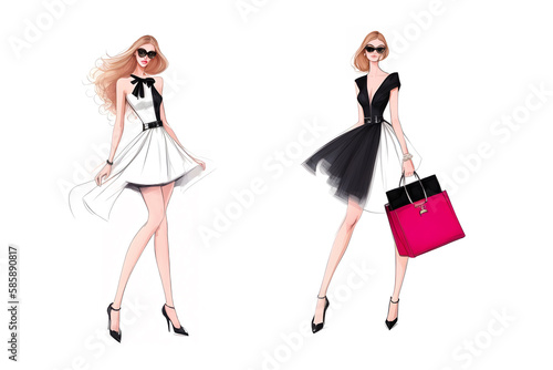 fashion female illustration © tugolukof