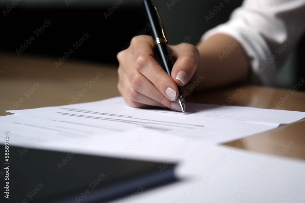 person signing contract