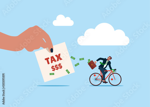 Tax evasion, illegal hide revenue fraud and money laundering. Modern vector illustration in flat style