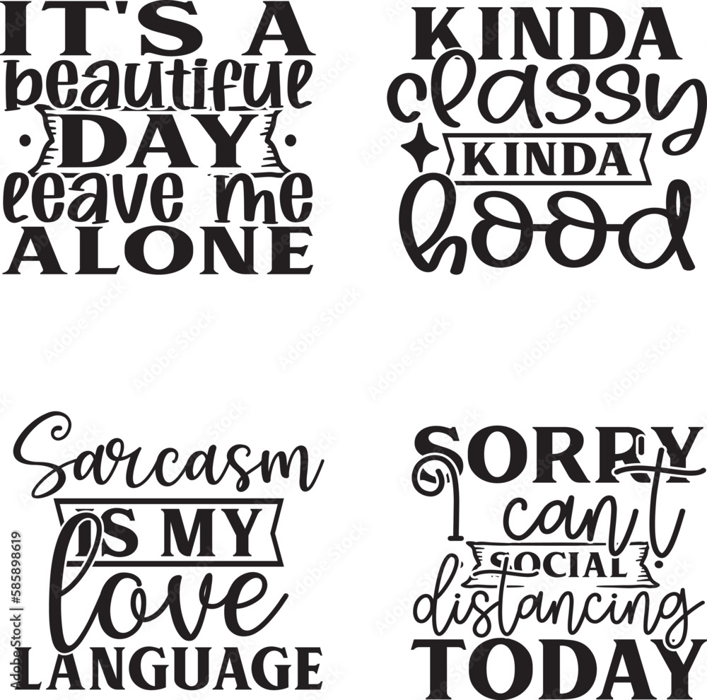 Obraz premium sarcastic Quotes svg Bundle. Quotes about sarcastic, sarcastic cut files Bundle