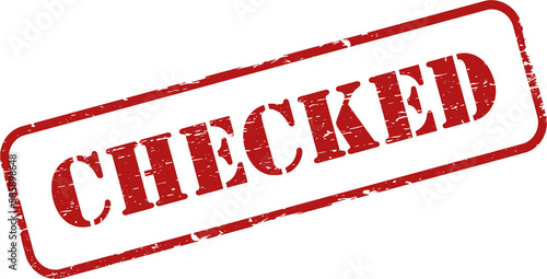 Canvas Print checked grunge rubber stamp