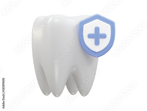 Teeth icon render 3d illustration vector element