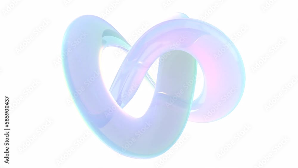 Holographic knot vrages on a transparent background intro able to loop seamless 4k Holographic knot vrages on a transparent background intro able to loop seamless 4k