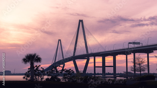 Ravenel Bridge Sunset in Charleston, South Carolina © Christian Perello