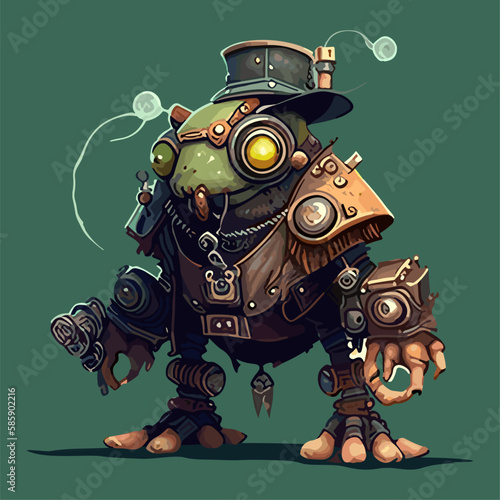 Vector illustration fantastic game character and monster wall art