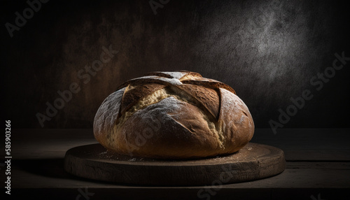 Perfectly baked bread illustration