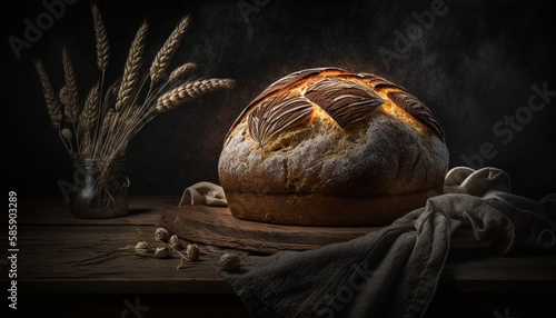 Beautifully baked bread photo