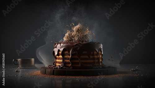 Artistic cake with unique design photo