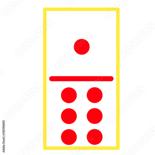 Domino line icon, Domino card game, Domino Vector Illustration