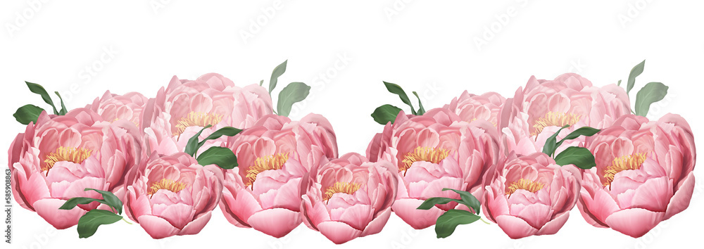 peony illustration watercolor flowers realistic