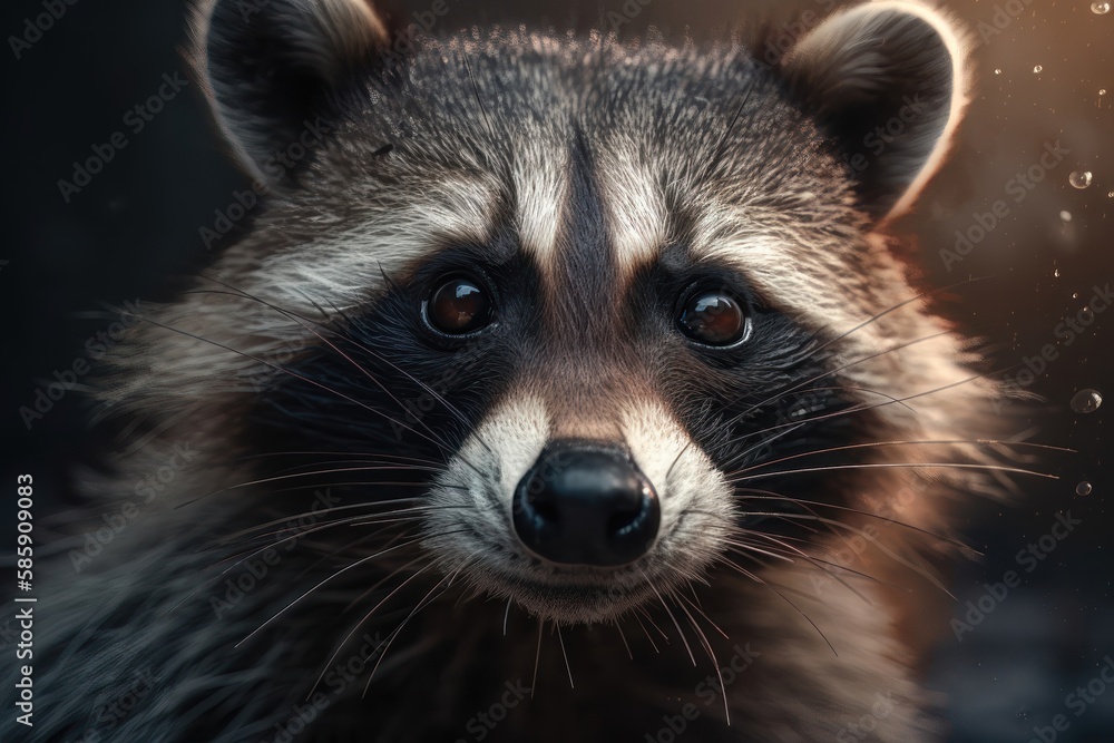 Raccoon fabulous. AI generated