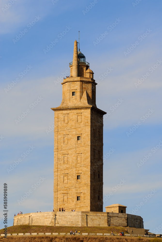 The Tower of Hercules Torre on the coast of A Coruna, Galicia, Spain