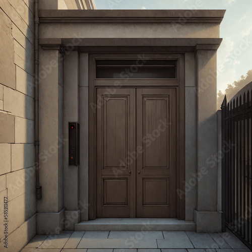 Retro doors, in an old building © png resources