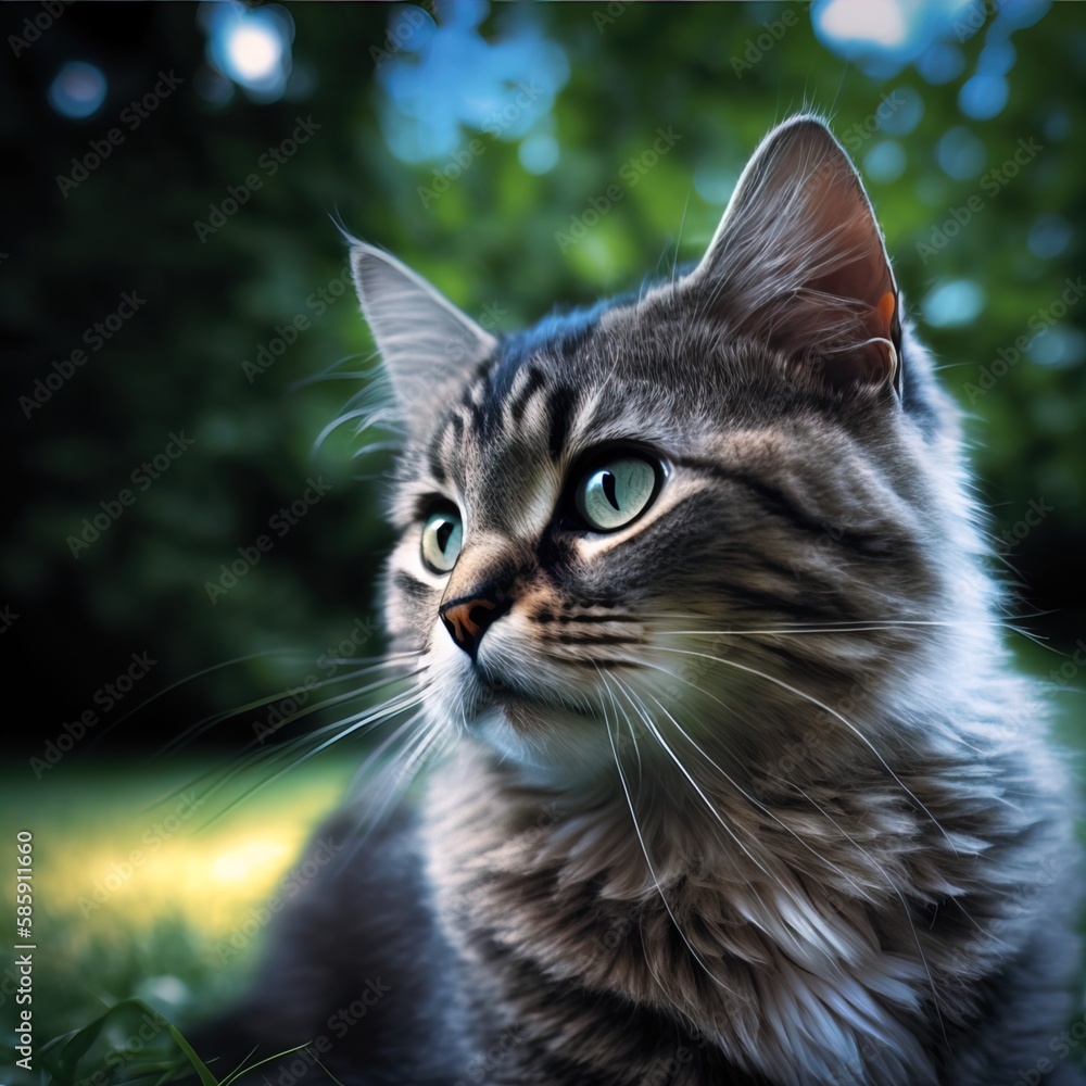 Katzenporträt im Fokus