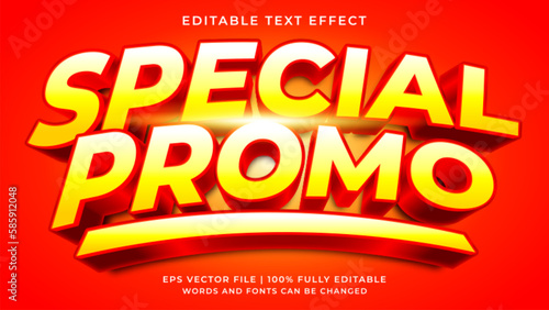 Special promo 3d editable text effect