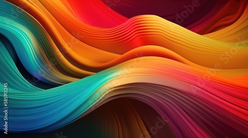 Abstract colorful wave background Generative AI © ArtStock