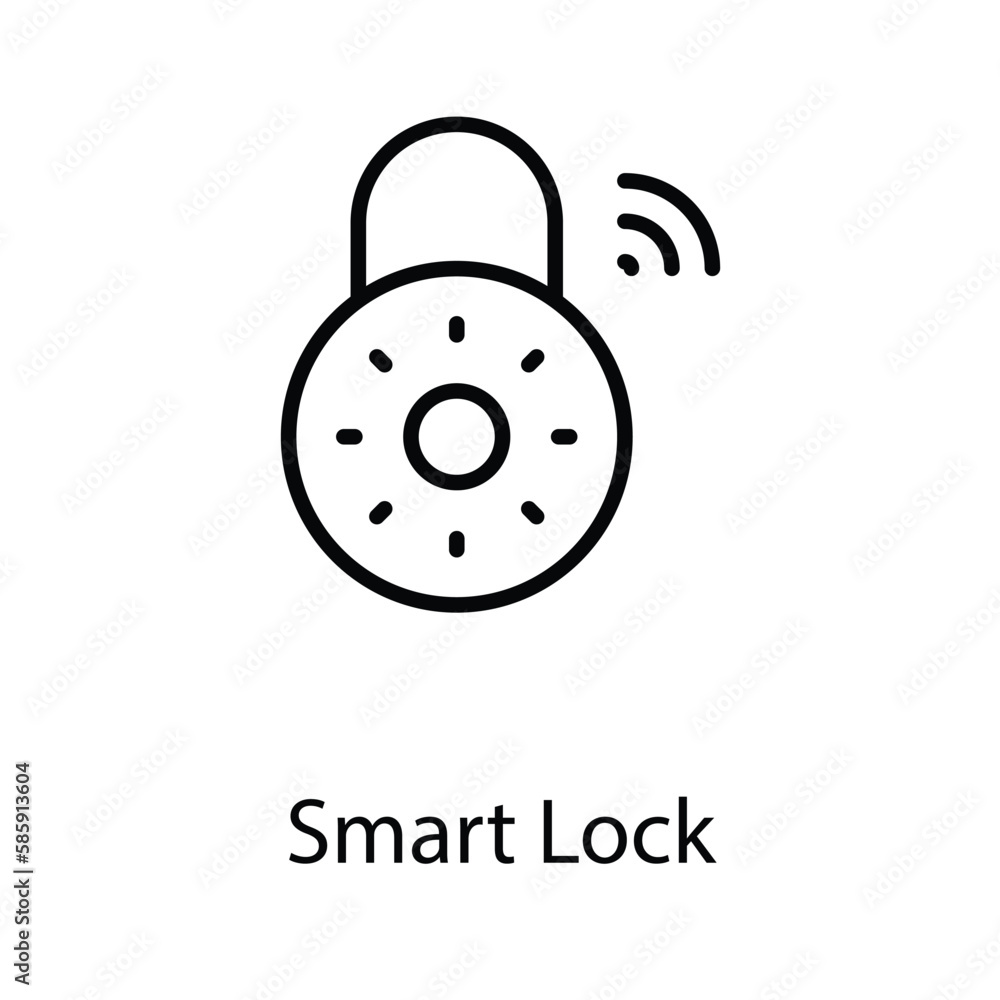 Smart lock icon design stock illustration Smart lock icon design stock illustration
