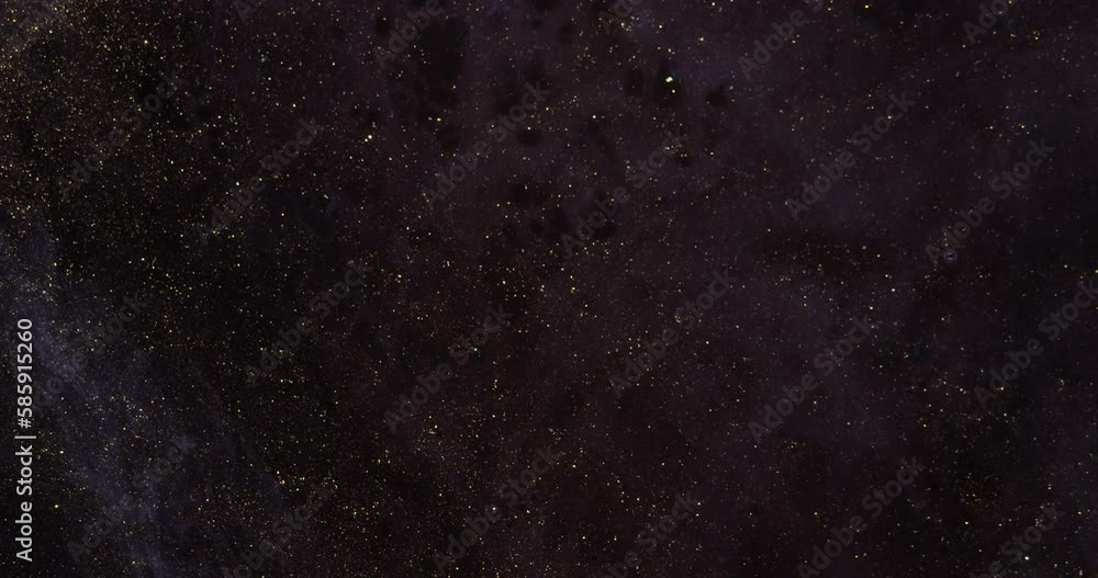 Natural moving black background with gold and silver sequins. Smoke effect, haze, fog. Natural moving black background with gold and silver sequins. Smoke effect, haze, fog.